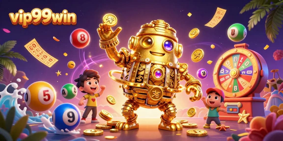 Play exciting games at vip99win featuring golden golem and vibrant lottery elements