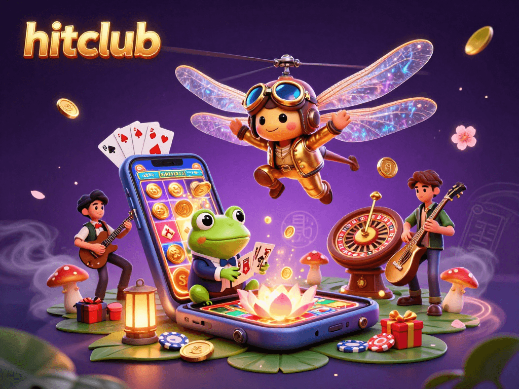 Hitclub offers thrilling online gambling experiences with vibrant casino elements and engaging characters.
