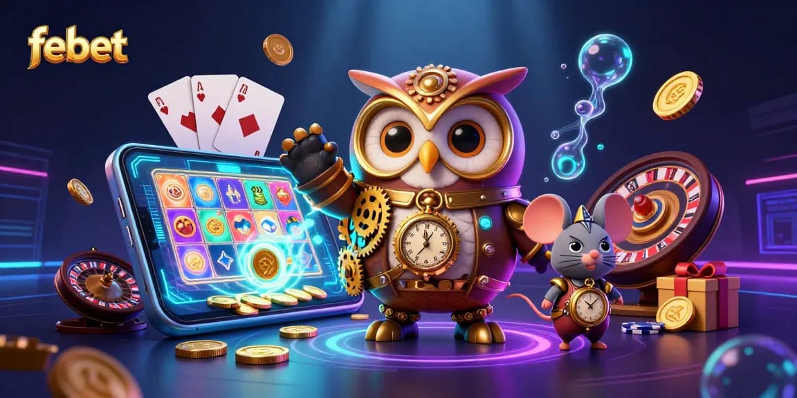Play exciting games at febet while enjoying vibrant visuals and rich casino elements.