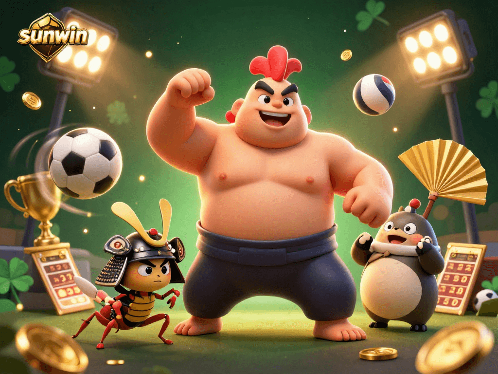Play thrilling games at sunwin with exciting characters and vibrant casino elements.