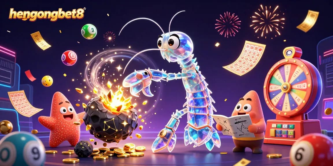 Experience exhilarating gameplay at hengongbet8 with our vibrant and dynamic lottery-themed illustration.