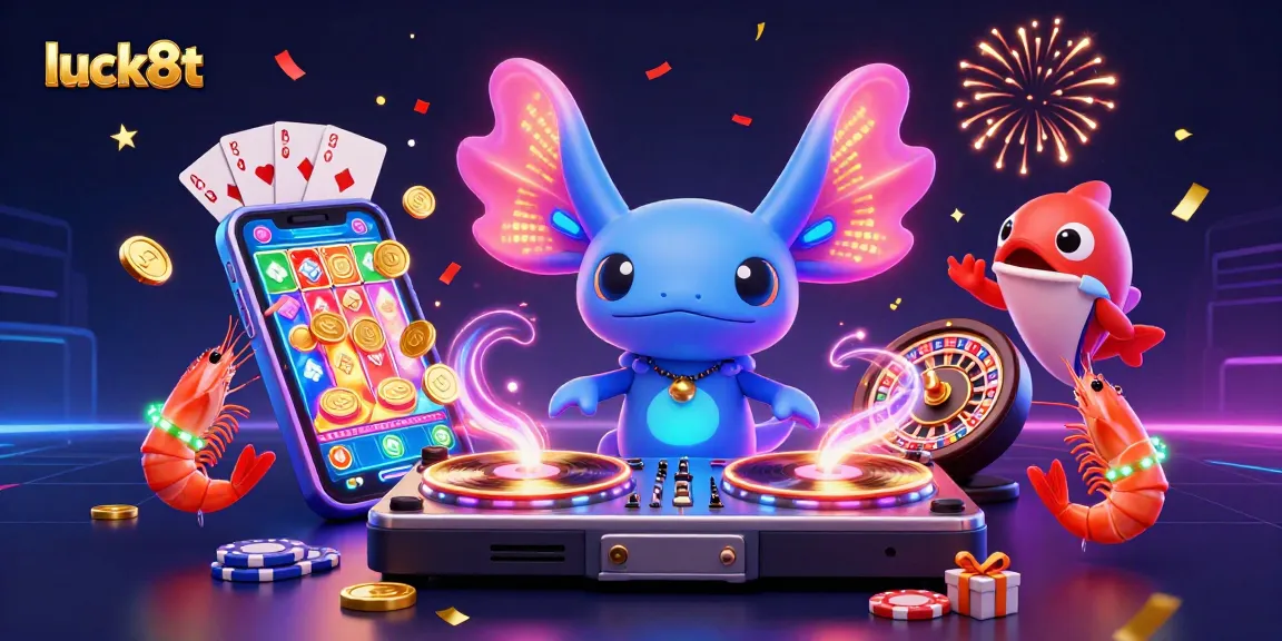 Experience the thrill of luck8t with vibrant casino elements and captivating characters.