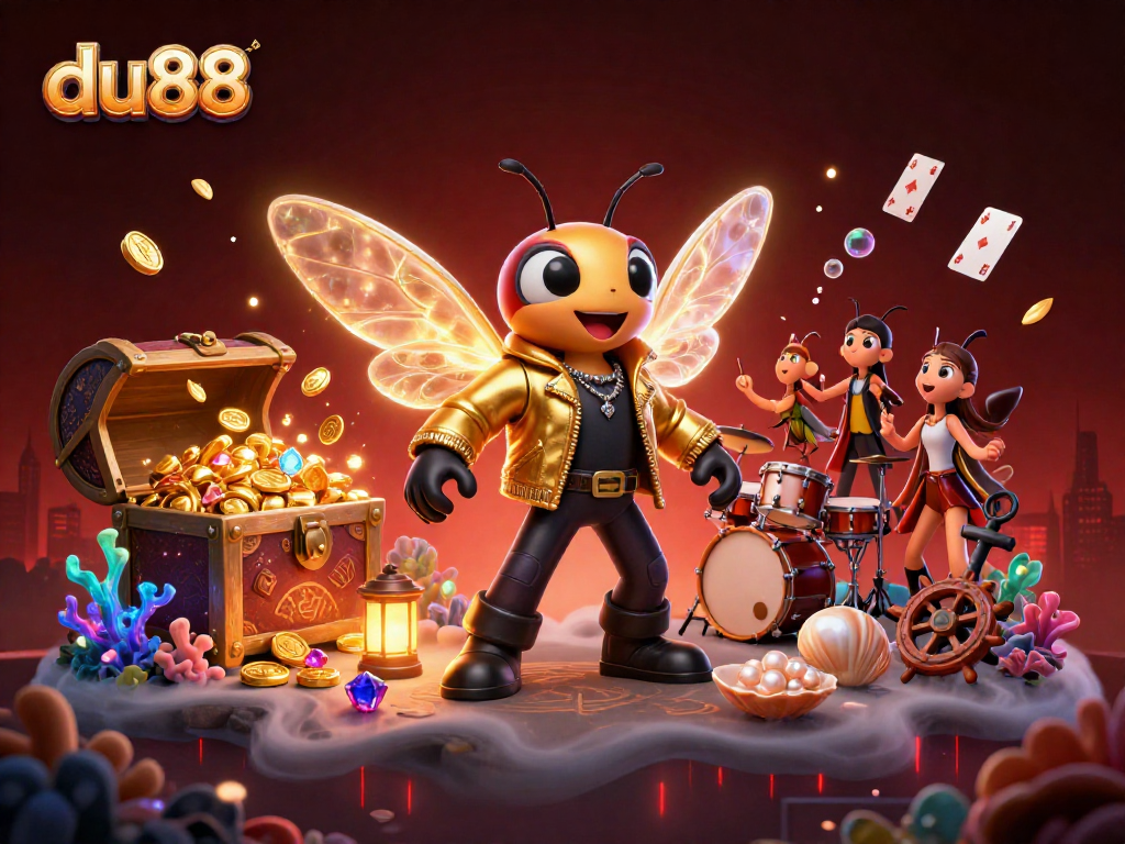 Experience the vibrant du88 casino vibes with colorful characters in a captivating scene.