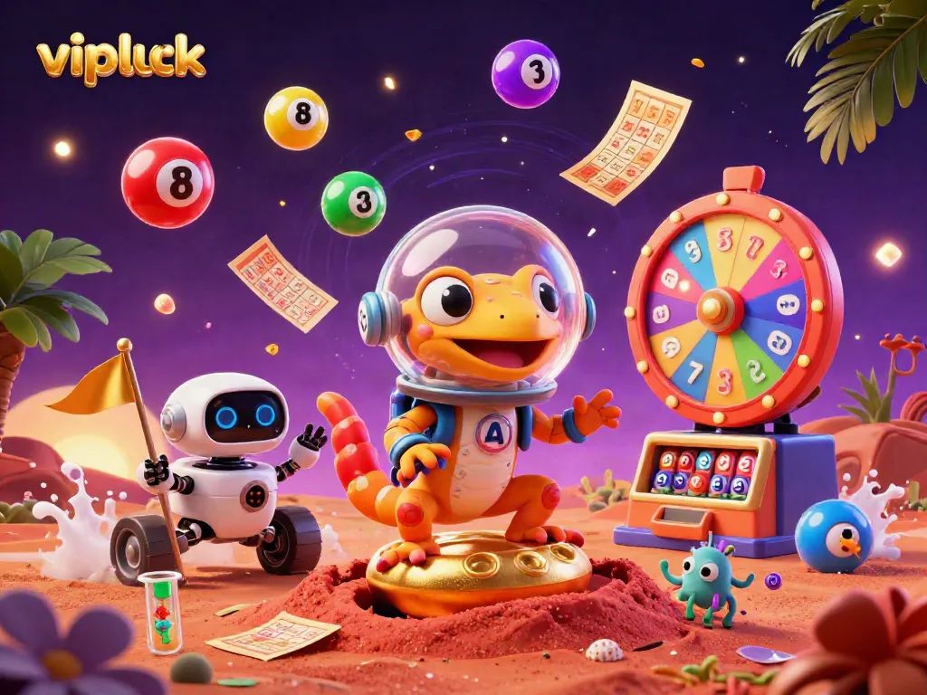 Experience the excitement at vipluck casino through a vibrant scene of winning games and golden prizes.