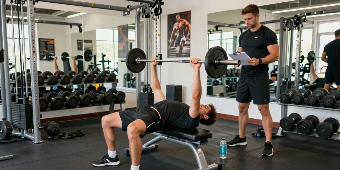 Engagiert im Training im Anabolika Shop Deutschland Fitnessstudio, das Engagement für den Muskelaufbau zeigt.