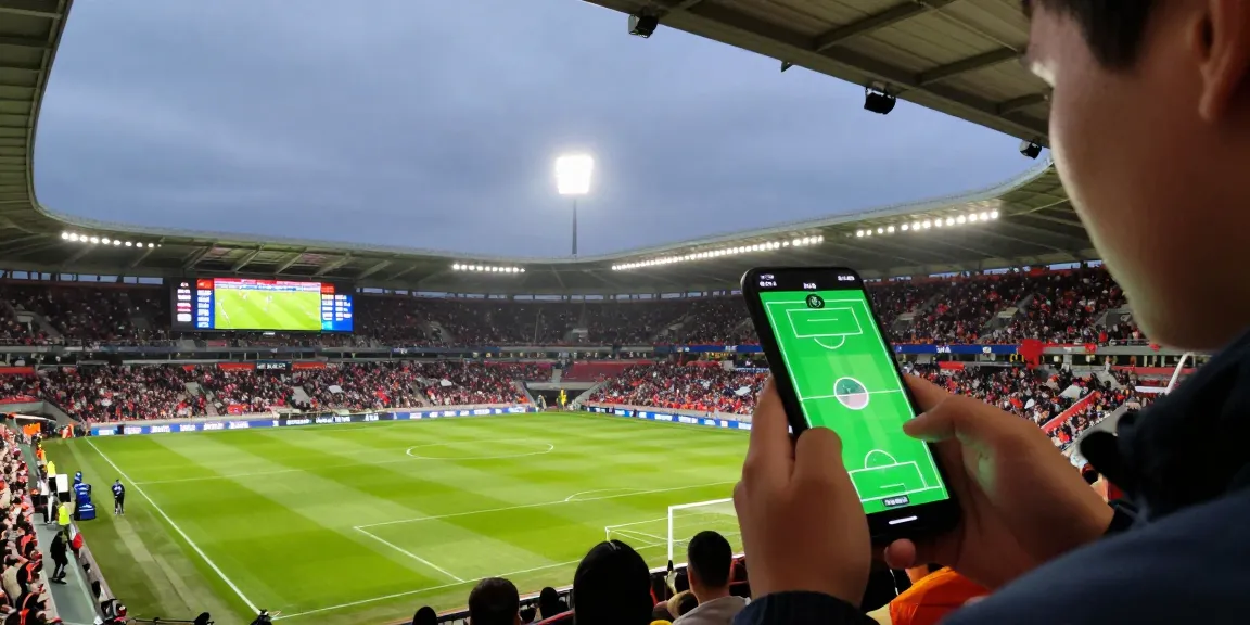 CakhiaTV live betting with match statistics and expert predictions in a vibrant stadium atmosphere.