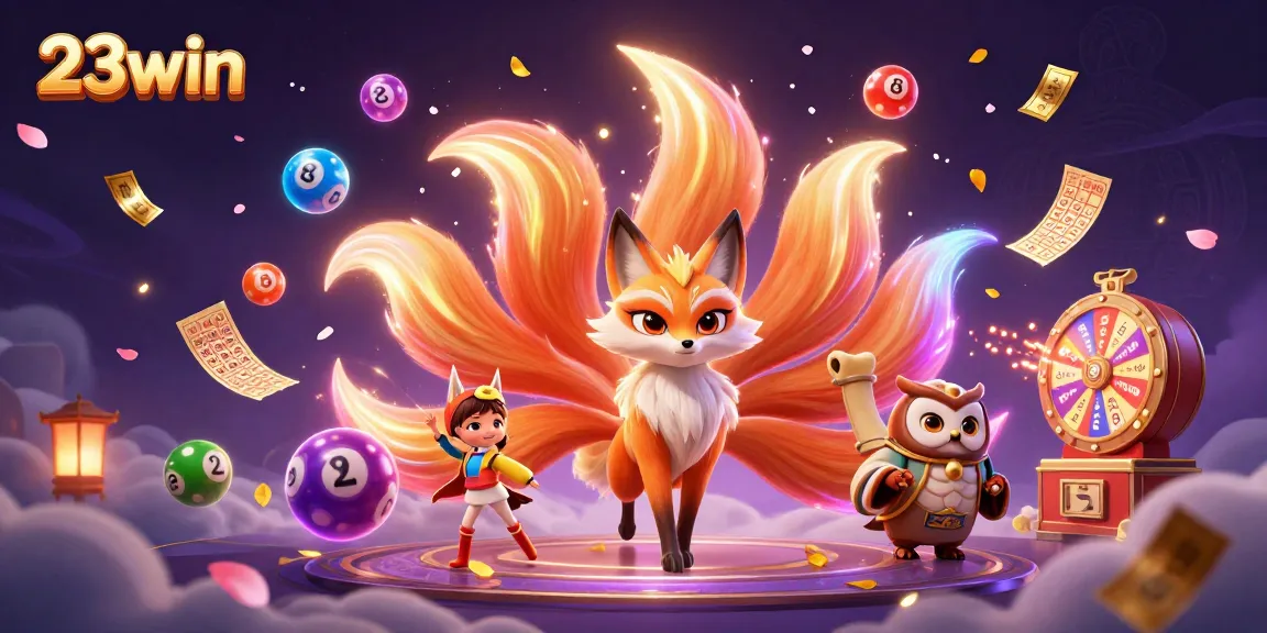 Experience thrilling wins with 23win's vibrant lottery elements and dynamic game visuals.