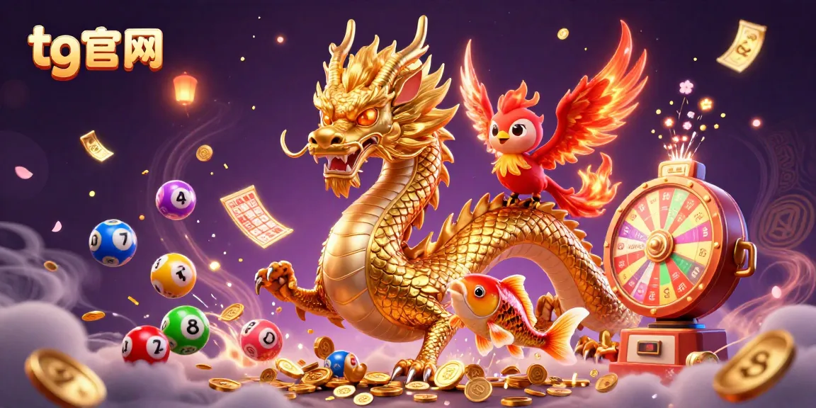 通过幸运符号和激动人心的彩票元素的动画场景与tg官网互动