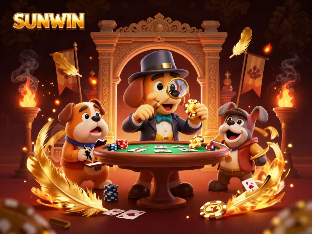 Join the detective duo to uncover hidden treasures with SUNWIN in an immersive poker adventure.