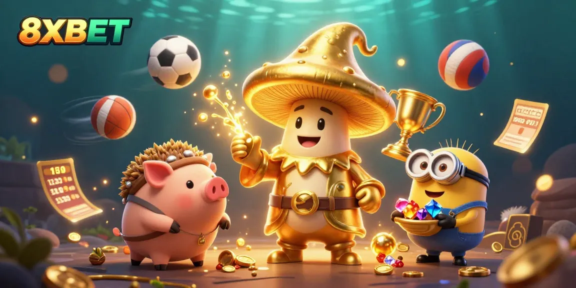 Engage with 8XBET's thrilling fantasy world of golden magic and sports betting excitement.