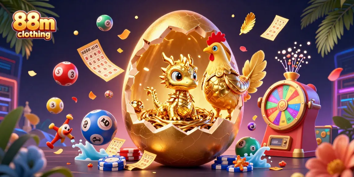 Engage with 88m clothing through a dazzling scene of a golden dragon amidst dynamic prize elements.