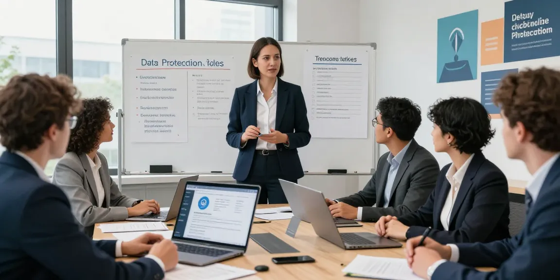 Engagement in Datenschutz Dienstleistung discussion for data protection strategies in a professional business setting.