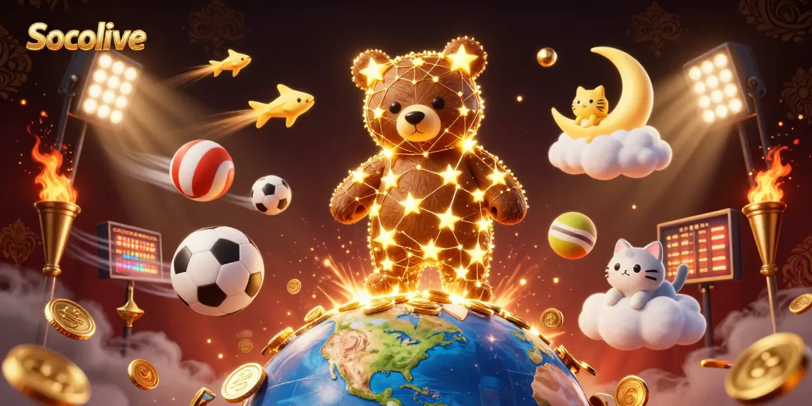 Socolive showcases thrilling sports action with vibrant characters and dynamic betting elements.