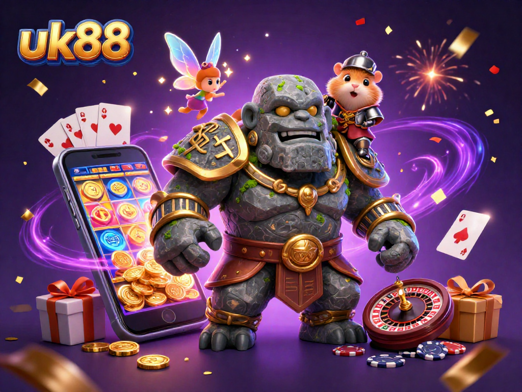 Experience the excitement of uk88 with colorful slots and magical characters casting spells.