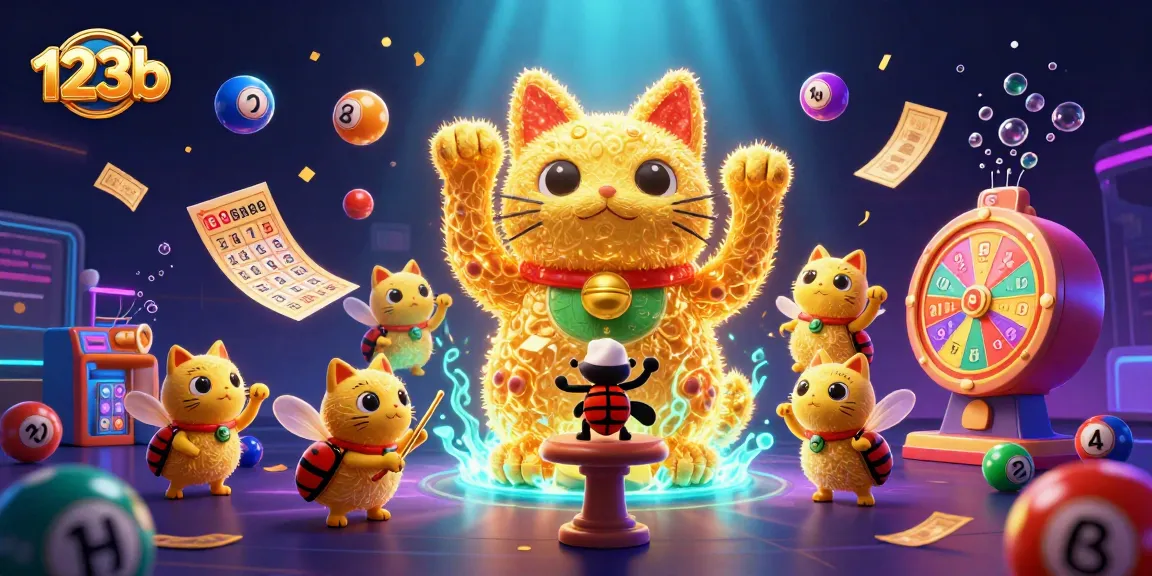 Experience the vibrant energy of 123b with a dynamic scene of casino symbols and lucky elements.