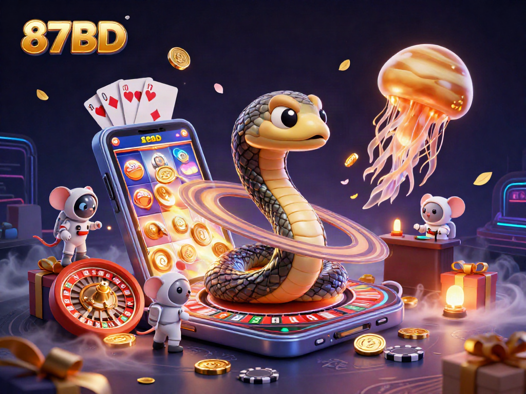 Engage with the vibrant world of 87BD casino games amid cosmic characters and dazzling action.