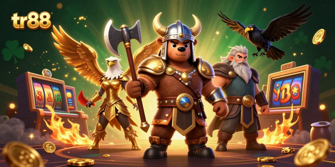 Unleash the excitement at tr88 with dynamic casino action featuring slot reels and thrilling characters.